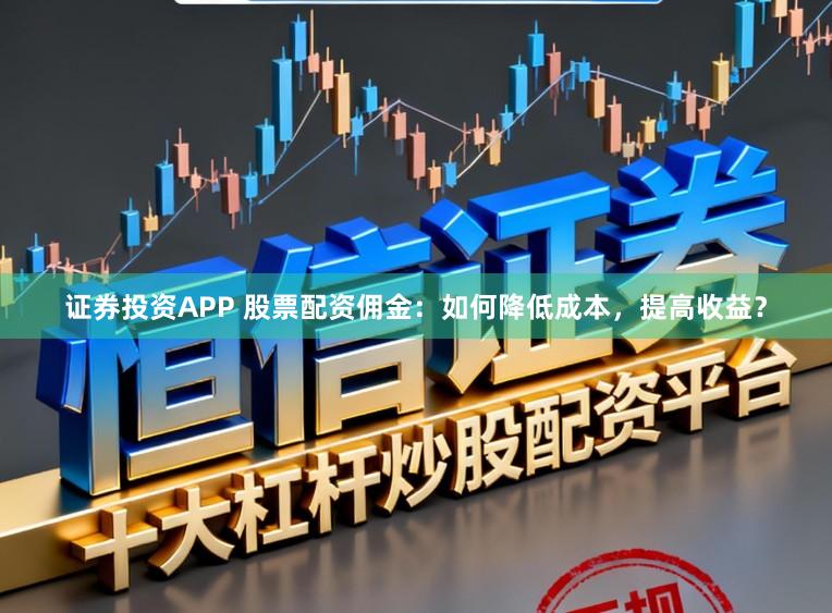 证券投资APP 股票配资佣金：如何降低成本，提高收益？